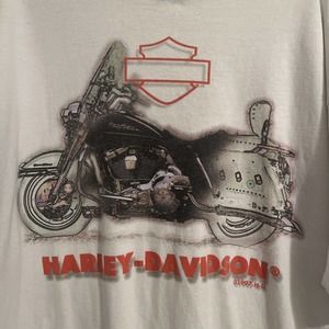 Vintage Harley Davidson Graphic T Shirt Cancun XXL 90’s Motorcycle White